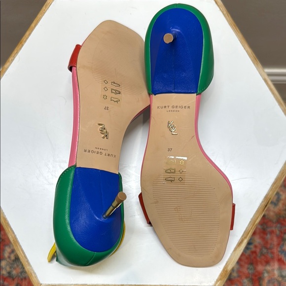 Kurt Geiger Red and Pink Heels with Stiletto Design - Picture 3 of 3